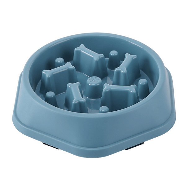 Blå hundskål Slow Feed Bowls Bloat Stop Food Bowl Interactive Pu
