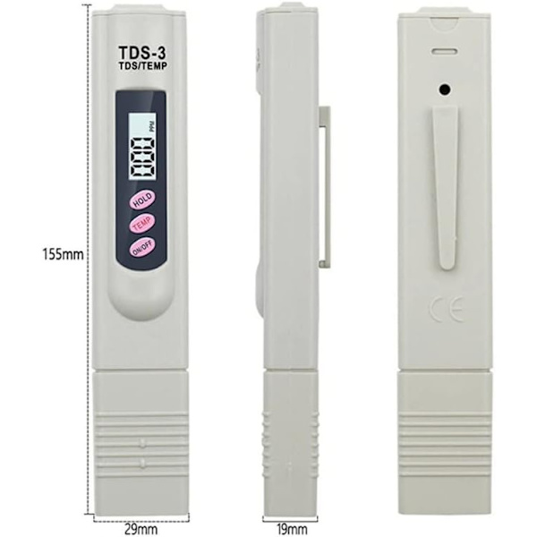 TDS-3 Bärbar Digital LCD Dricksvattenmätare Testare Vattenkvalitet