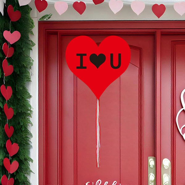 Valentinsdagsträdgårdsflagga Kärlek Filt Hängsmycke Heminredning Valentinsdag Bröllopsdekoration Valentinsdagspresent C