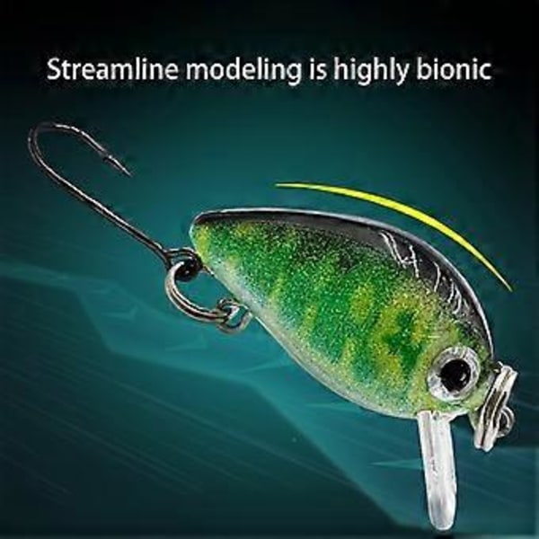 Vevbete Fiskedrag, 2,8 cm Bioniska Fiskedrag, Hårda Beten Toppvattenbeten Öring Abborre Fiskedrag
