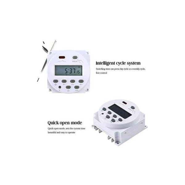 Elektronisk timer DC12V 16A 17 program Programmerbar LCD-display（1