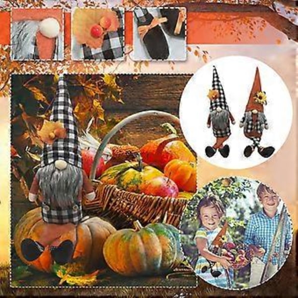 Auringonkukka Tonttu Syksy Ruotsalainen Nisse Tomte Tonttu Kääpiö Sadonkorjuu Keittiö Maalaistalo Porrastettu Tarjotin Koristeet (Auringonkukka oranssi hattu nainen) Sunflower orange hat women