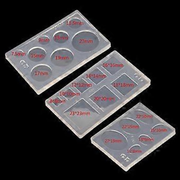 Silikon Rund Oval Firkant Form Resin Epoxy Form Ellipse Former Anheng Støping for UV Resin Håndverk DIY Smykkeverktøy 2