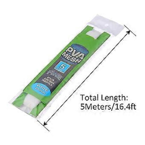 25mm 5m PVA Vattenlösligt Fiske Bete Nät Universal Mesh Påse för Fasta Beten (25mm) 25mm