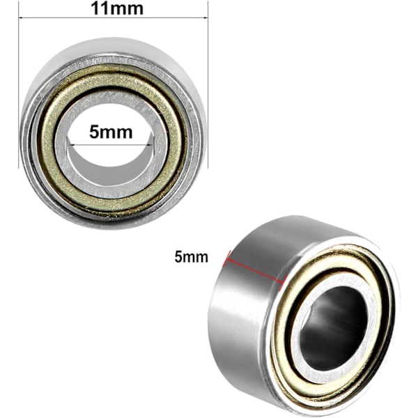 685ZZ Metal Groove Kugleleje 5 X 11x 5mm Deep Groove Skateboa