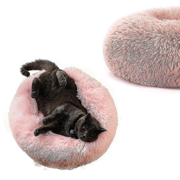 Tvättbar Lugnande Comfy Donut Style Plysch Husdjur Katt eller Hund Säng.4XL 110cm.Brun