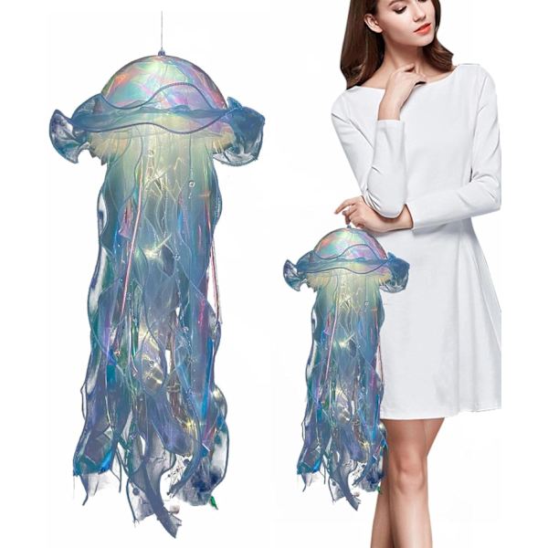 Jellyfish Pendellampe, DIY Jellyfish Lampe - Håndlavet Festdekoration
