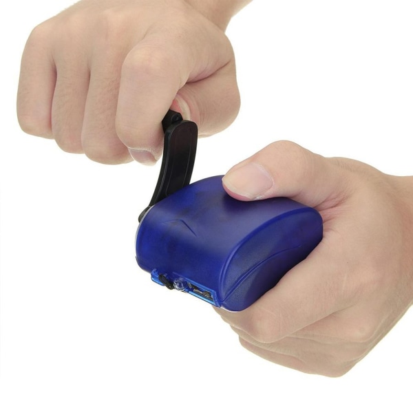 USB-driven bärbar vevtelefon Hand Nödsituation vev USB-laddare Hand MP