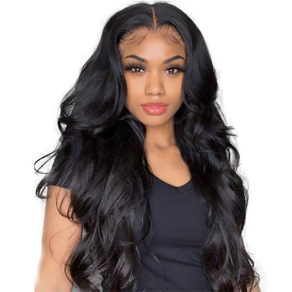 Brasilialainen ihmishiusten peruukki Body Wave Lace Front Wig, 13x4 Lace Wig