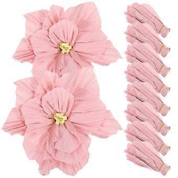 10 stk. Kunstige Papirblomster Ornament Simulering Blomster Dekorative Blomster Fest Papirblomster Pink