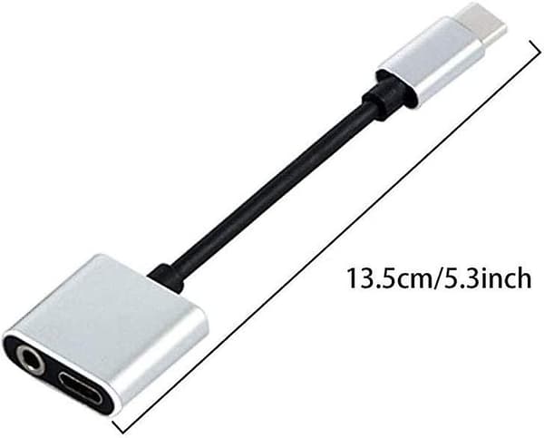 Usb C Hovedtelefon Adapter 2-i-1 Adapter 3,5 mm Hovedtelefonstik