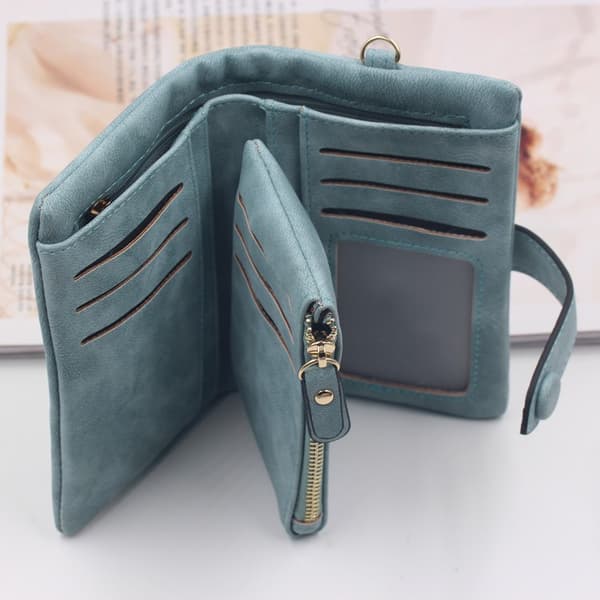 Frostet Lommebok Tri-Fold Multi-Kortholder - Brun