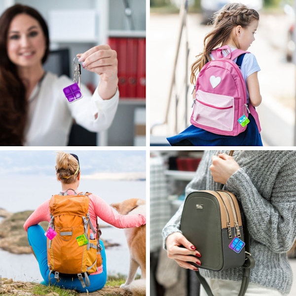 30 firkantede mini fidget legetøj til børn, børns stressaflastende squeeze nøglering legetøj