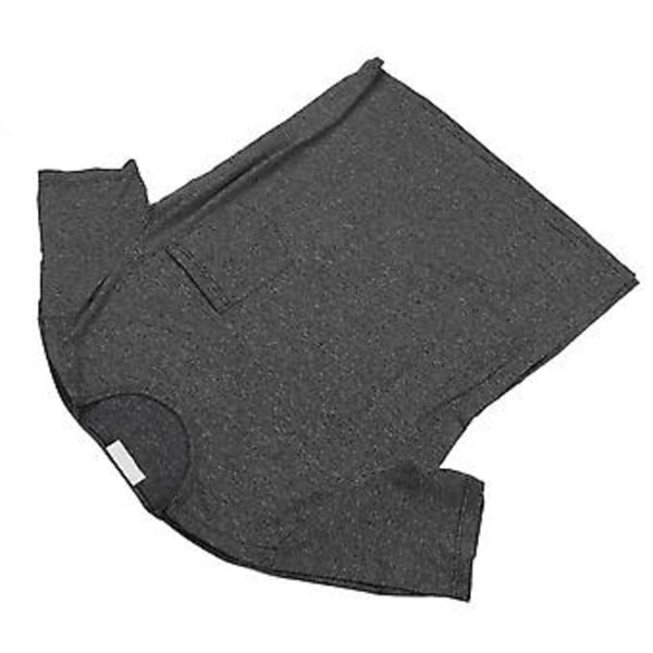 Skjorta för efter axeloperation, kortärmad rehab universal unisex öppningsbar sida med tryckknappar, adaptiv skjorta (XL) XL