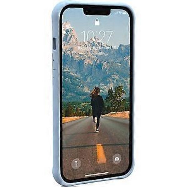 Yhteensopiva Apple iPhone 13 Pro -puhelimen kanssa [pehmeä silikoni, kuvioitu muotoilu, yhteensopiva langattoman latauksen kanssa, 2,4 metrin pudotussuoja] sininen