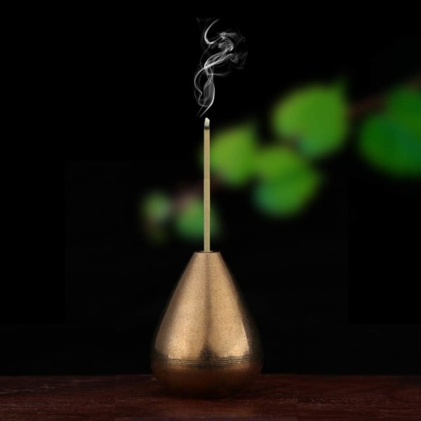 Mini rökelsehållare, rökelsebrännare vattendroppsform mässing rökelser