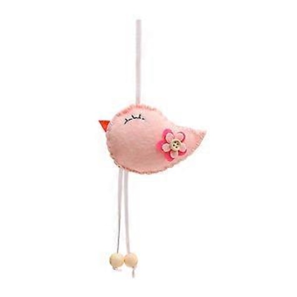 Stof Fugl Påske Dekoration Vægophæng Påske Kreative Arrangement Fugle Ornament 2 stk Pink