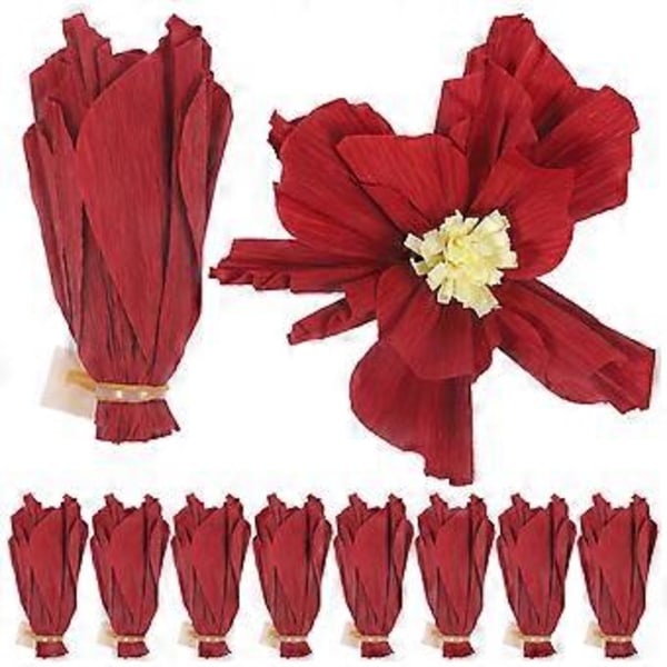 10 stk. Kunstige Papirblomster Ornament Simulering Blomster Dekorative Blomster Fest Papirblomster Red