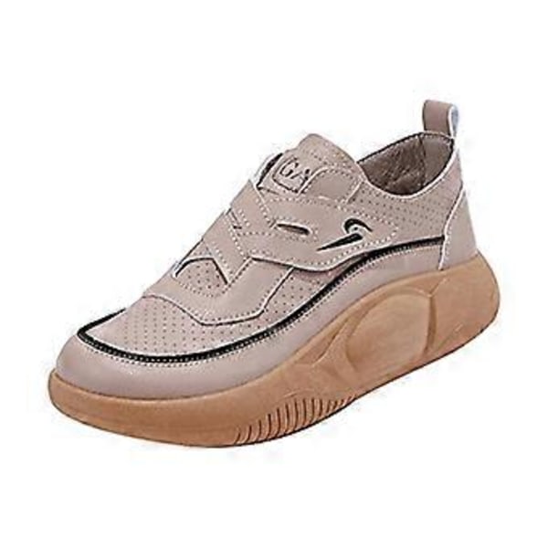Damskor Halkfria Snygga Lätta Ventilerande Sommar Sportskor Flickor Casual Sneakers för Gata Camping Utomhus Inomhus Tennis (Khaki 40) Khaki 40