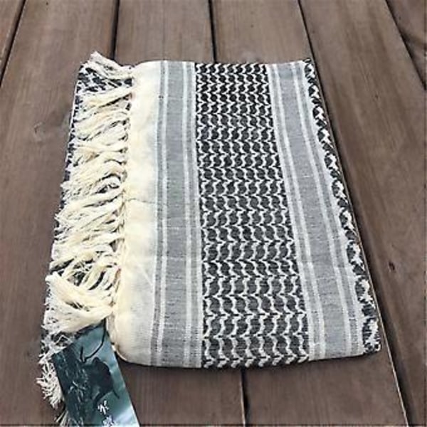 Kevyt aikuisten jacquard-kuvioinen huivi, monikäyttöinen päähuivi, säädettävä uskonnollinen huivi, ulkoilun aurinkosuoja pääkääre khaki (khaki) khaki