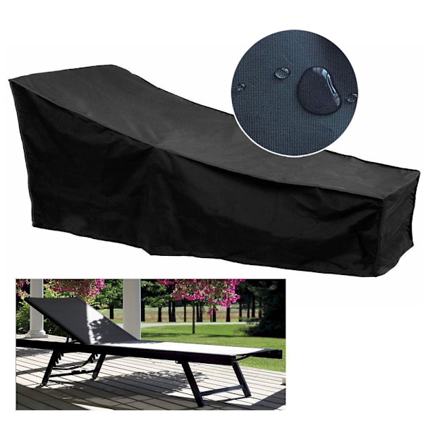 Överdrag för strandstol utomhus, 210D Oxford-tyg vattentätt och dammtätt överdrag för solstol utomhus, 208 * 76 * 41 * 79 cm 208 * 76 * 41 * 79 cm