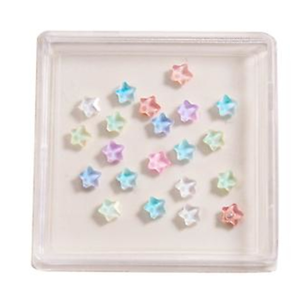 50 st/förpackning Romber Nagelberlocker Hjärtan Nagelkonst Berlocker Manikyr Tillbehör Stjärna Nagel Strass Berlocker DIY Nagelmaterial Star
