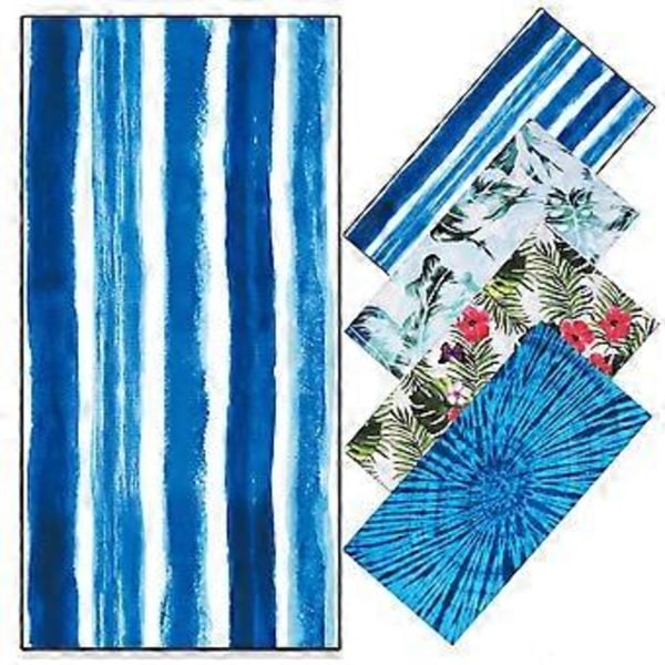 Mikrofiber Strandhåndklæde Tie Dyed Cool Rejse Pool Håndklæde Boheme Stil