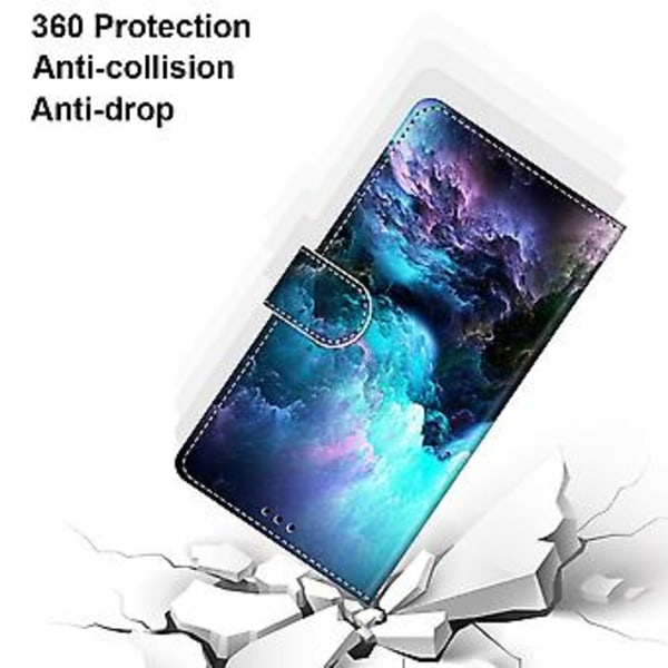 Lærveske til Xiaomi Poco X3 NFC Colorful Clouds