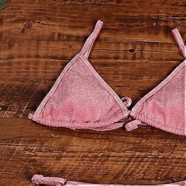 Dame Badedragt Push Up BH Bikini Sæt Strandtøj (Pink XL) Pink XL