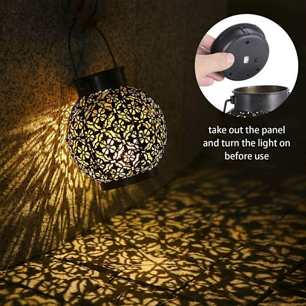 Sollampa, LED Utomhuslampa, IP44 Vattentät, Sladdlös