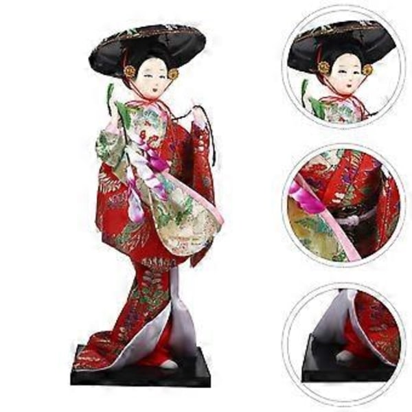 1 stk. Japansk-stil Dukke Humanoide Dukke Ornamenter Hjemmedekorasjon for Skrivebord