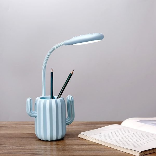 Pink Børne Skrivebordslampe Led Usb Genopladelig 3 Niveau Dæmpning