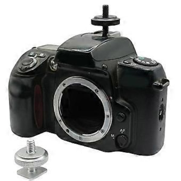 Metallinen salamakenkäadapteri DSLR-kameroille 1/4 tuuman ruuvilla, vahva ja luotettava jalustalevyruuvi pitkään käyttöikään, musta Black