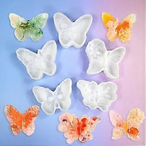 10 stk. Dekorationer Lys Håndlavede Gaver Form Rumdekorationer Håndværk Støbeforme 3D Silikone Håndarbejde Fremstilling af Forme butterfly snake