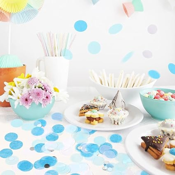 Confettis syntymäpäivä sininen - 500g Confettis hääkoristelu