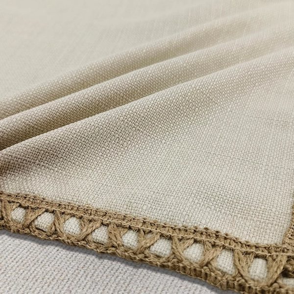 Pakke med 2 putetrekk i lin beige 45x45 cm dekorative bondehus