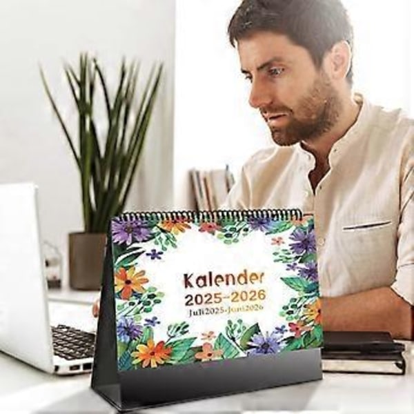 2025.7-2026.12 Månedlig Gave Skrivebord Engelsk Bordkalender Ornament Gave A