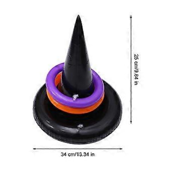 10 st Häxhatt Ringkast Spel PVC Kastspel Uppblåsbart för Jul Halloweenfester