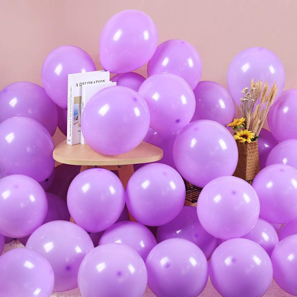 100 stk. lilla latex balloner pastel balloner 10 tommer Macaron balloner