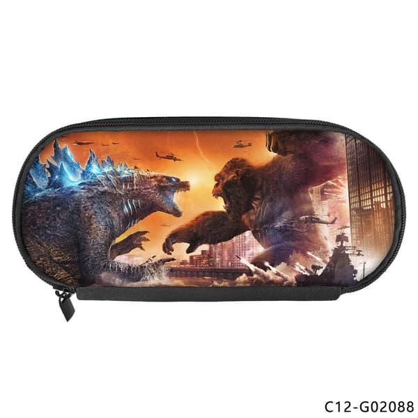 Godzilla Student Stor Kapasitet Organizer Dobbel Lag Pennal-16
