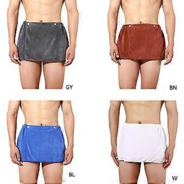 Strandhandduk i korallfleece för män, snabbtorkande absorberande badhandduk för utomhusbruk, lindad simning, fitness, badrock, blå Blue