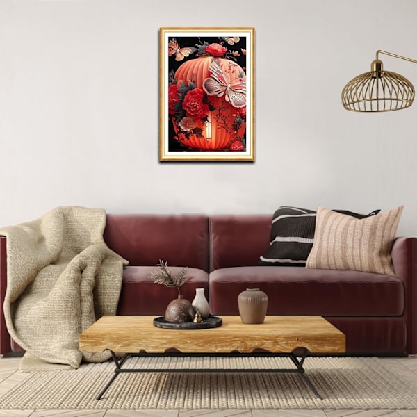 30x40cm Kukkien ja perhosten timanttimaalaus aikuisille, 5D L