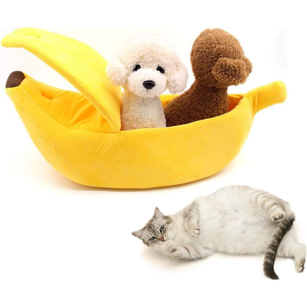Vinter katt Banan Säng hundkoja varm Båt HUSdjur sovsäng Bomullsdyna