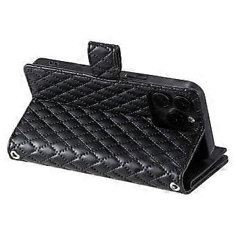 Stil 012 for iPhone 14 Pro Max Deksel Glidelås Flip Støtsikker Lær Lommebokdeksel med Håndstropp Style A