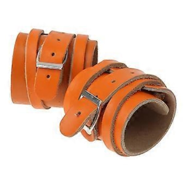 1 par läder tyngdlyftning handledsstöd justerbara tränings handledslindor