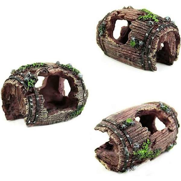 Akvarium Resin Ornament, Akvarium Huledekor, Resin Broken Barrel