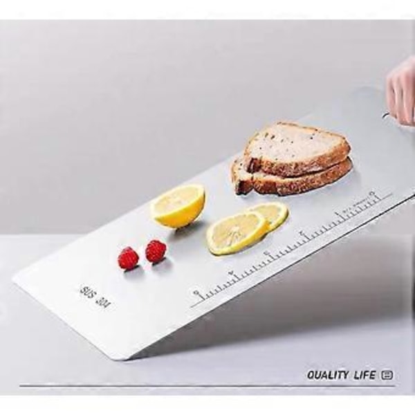 304 Skärbräda i rostfritt stål, kök hushåll multifunktionell rektangulär skärbräda, skära grönsaker, knåda, rullbräda