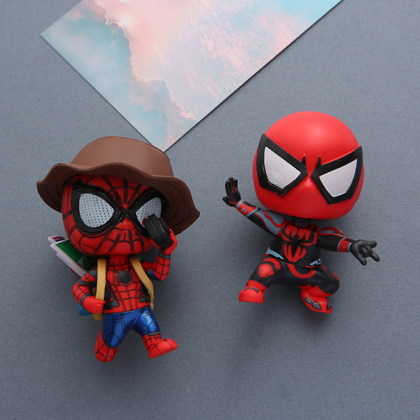 Spiderman 3D-skummagnet, sett med tre