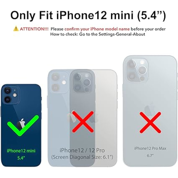 Etui kompatibel med iPhone 12 Mini Case 5,4\" i silikon, Etui