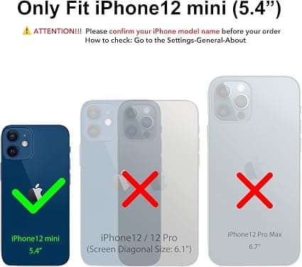 Etui kompatibel med iPhone 12 Mini Case 5,4\" i silikone, etui